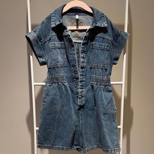 Rylee + Cru Blue Denim Romper